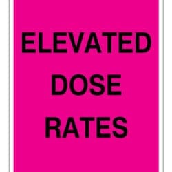Elevated Dose Rates Sign