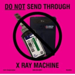 Do Not Send Through XRay Machine 5" x 5" - Label